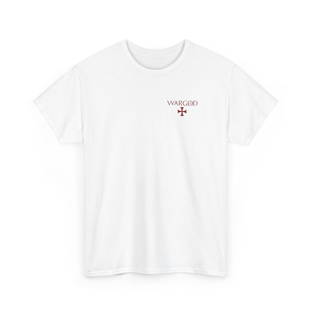 Band Tee — "WARGOD" Gothic Cross Archangel Graphic T-Shirt