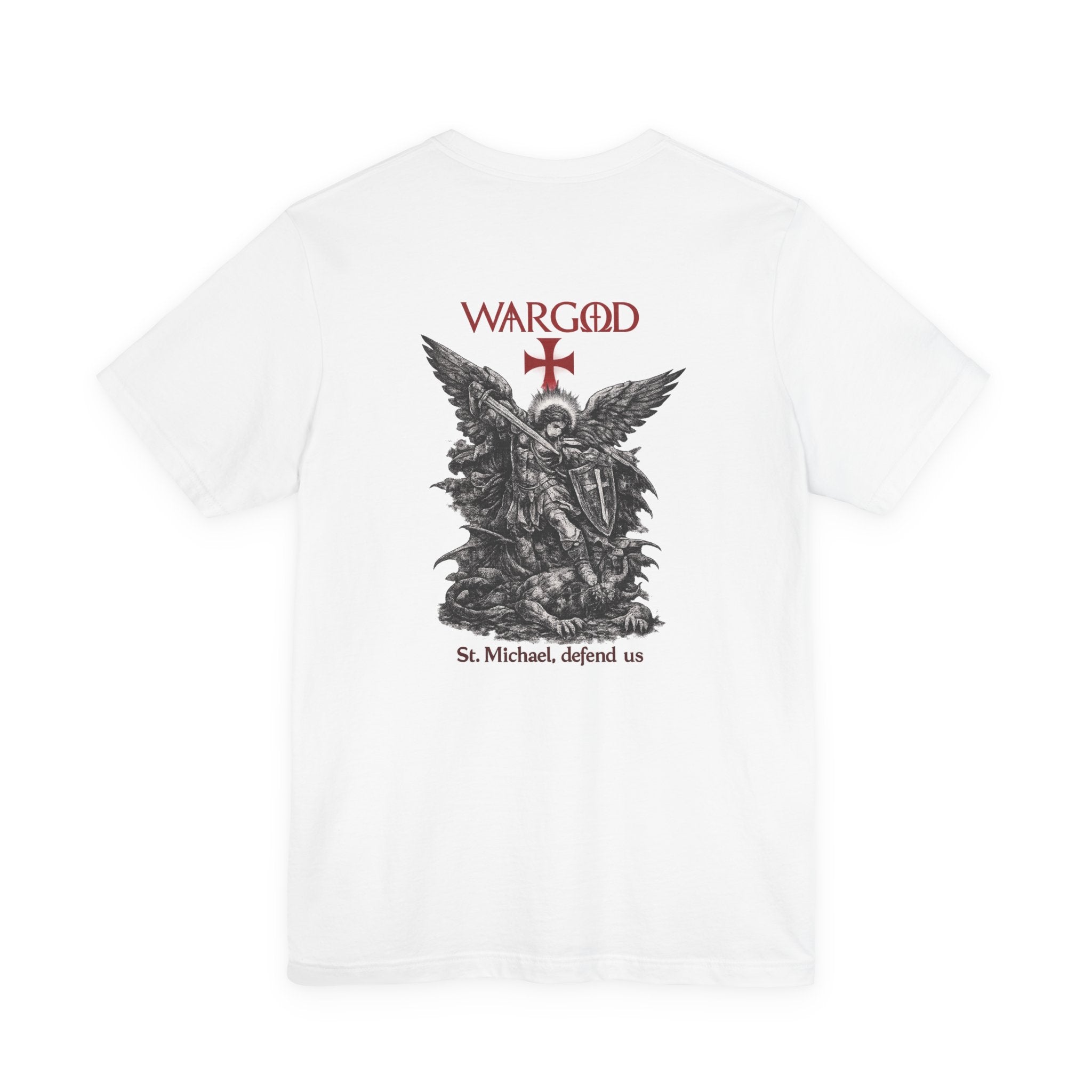 St. Michael 'WARGOD' Graphic Tee — "St. Michael, defend us"
