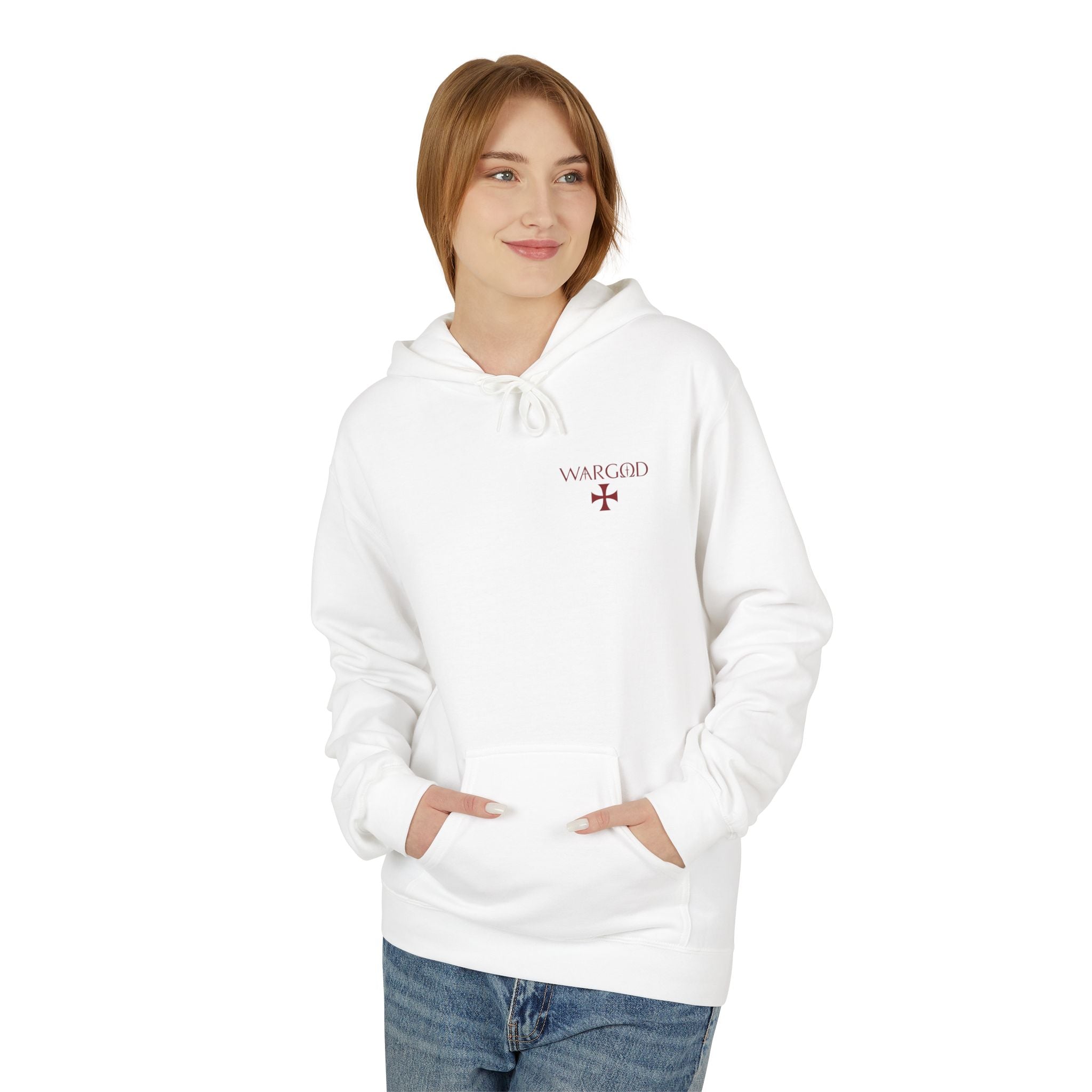 WARGOD Cross Hoodie — "I Am the Alpha and the Omega" Graphic Hoodie