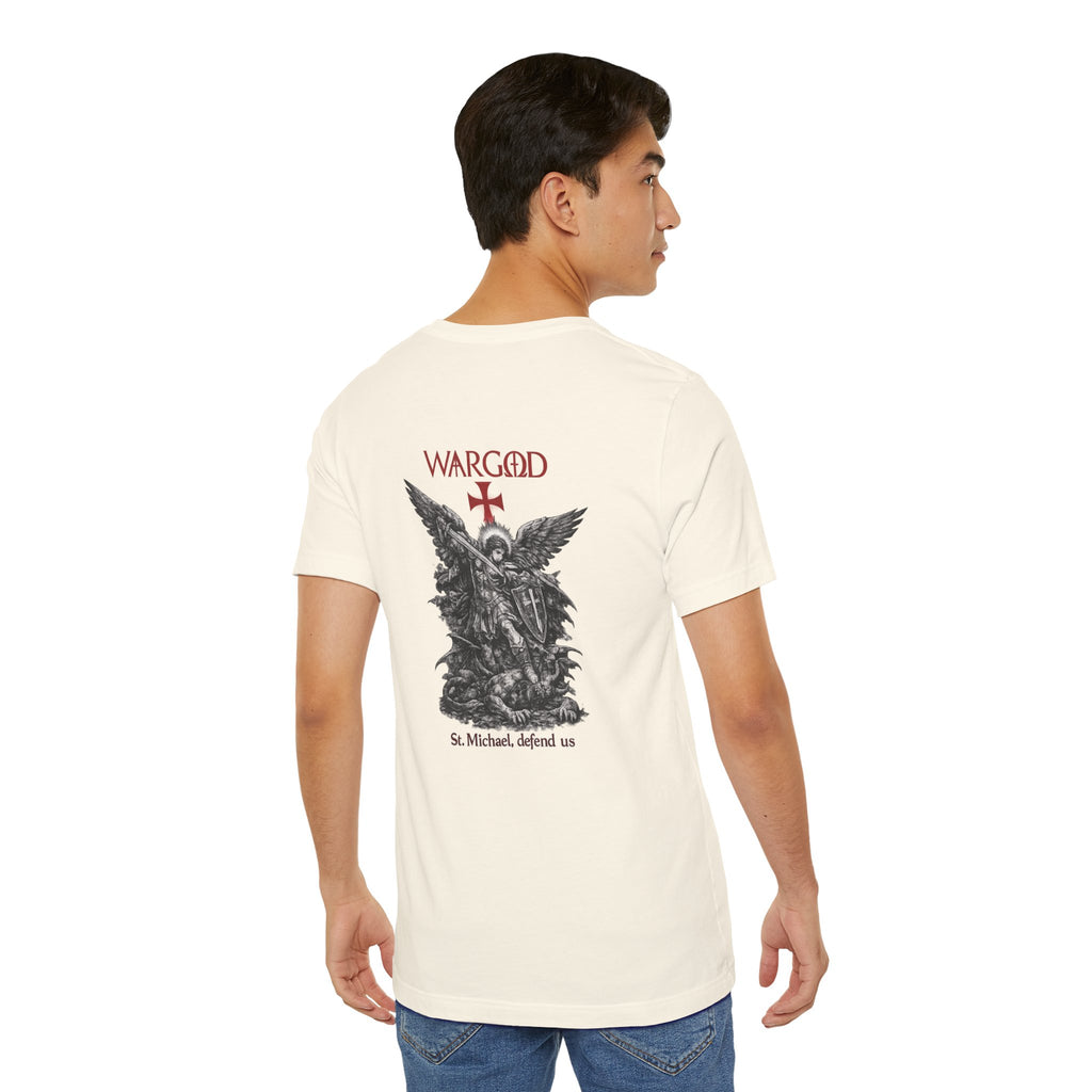 St. Michael 'WARGOD' Graphic Tee — "St. Michael, defend us"