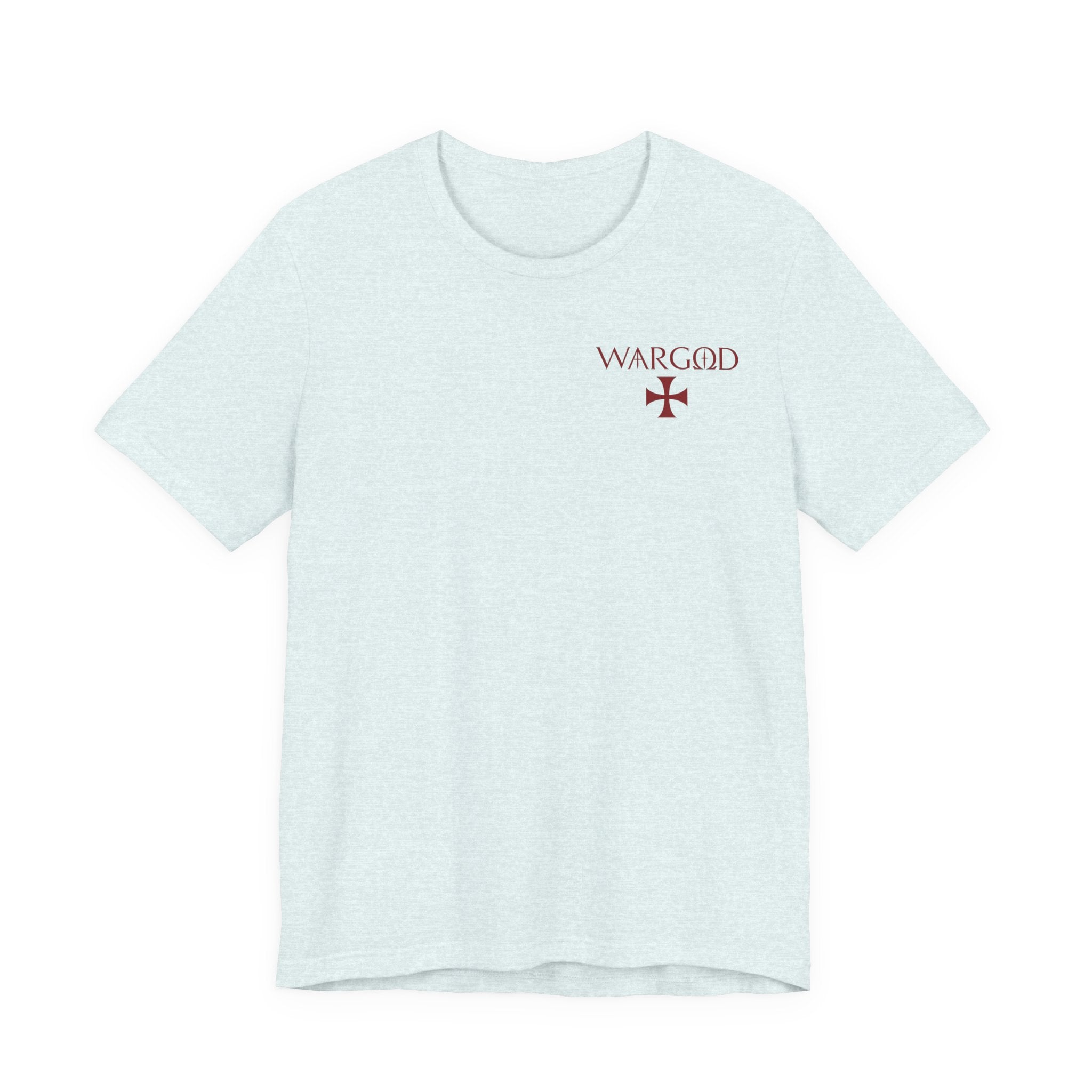 Wargod Cross Tee — "I am the Alpha and the Omega" Christian Graphic T‑Shirt