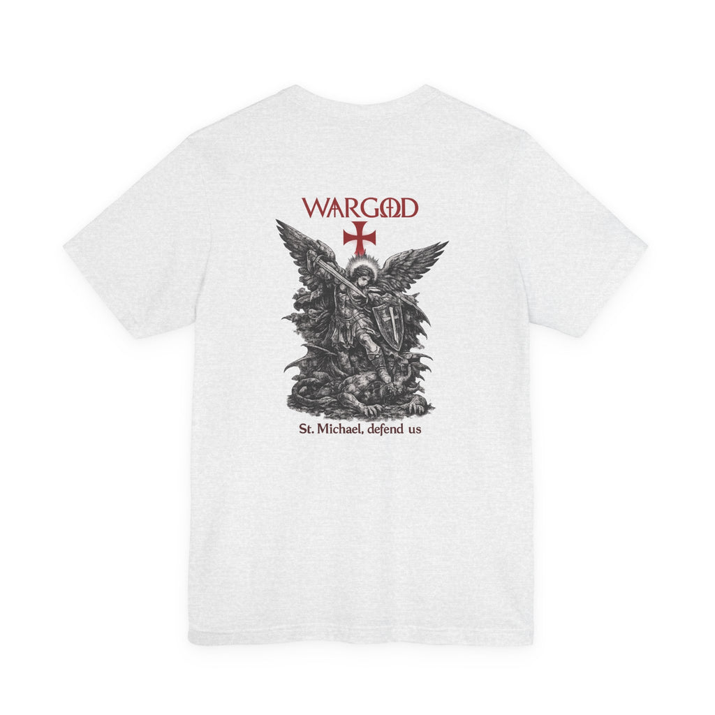 St. Michael 'WARGOD' Graphic Tee — "St. Michael, defend us"