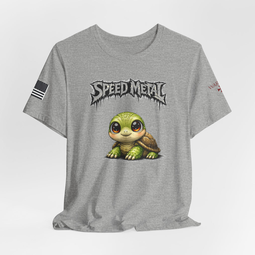 Speed Metal Turtle Tee — Cute Turtle Graphic T-Shirt