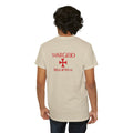 WARGOD "Meek ≠ Weak" Tee — Minimalist Red Cross Graphic T-Shirt