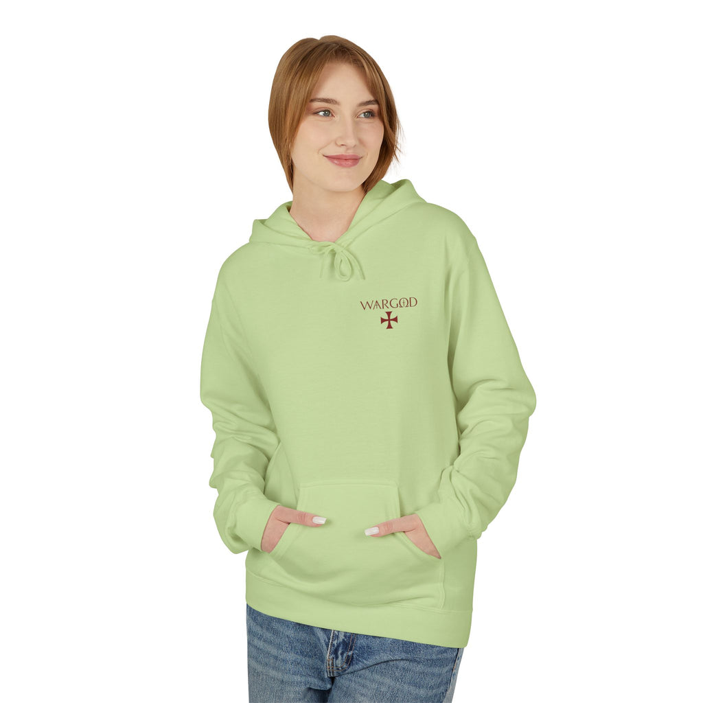 WARGOD Cross Hoodie — "I Am the Alpha and the Omega" Graphic Hoodie