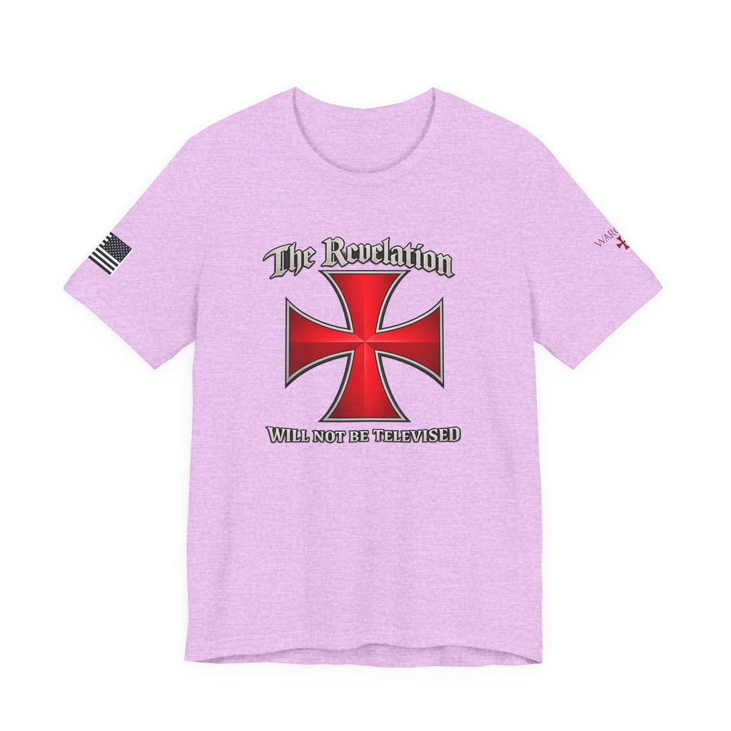 Revelation Cross Tee — "The Revelation Will Not Be Televised" Graphic T-Shirt