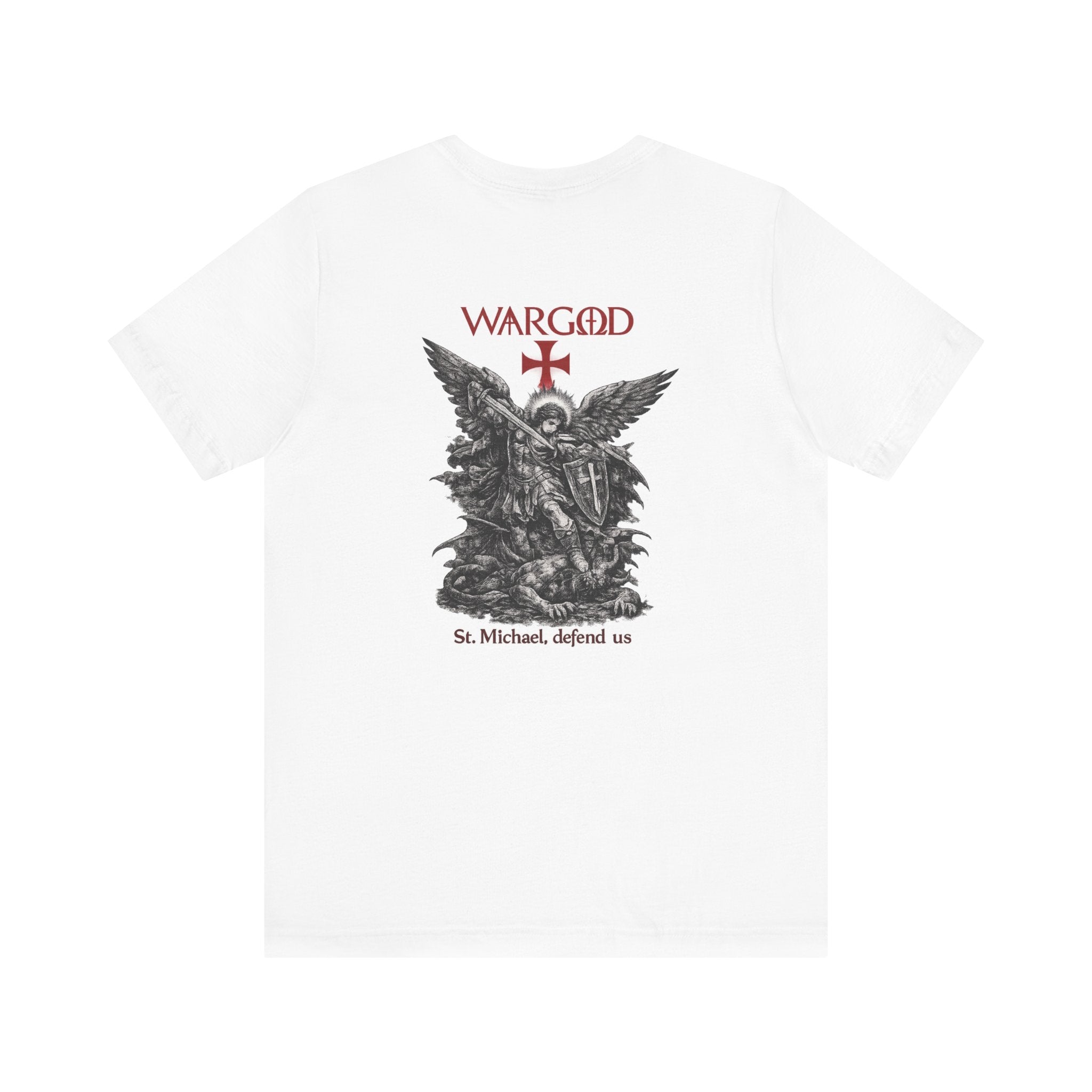St. Michael 'WARGOD' Graphic Tee — "St. Michael, defend us"