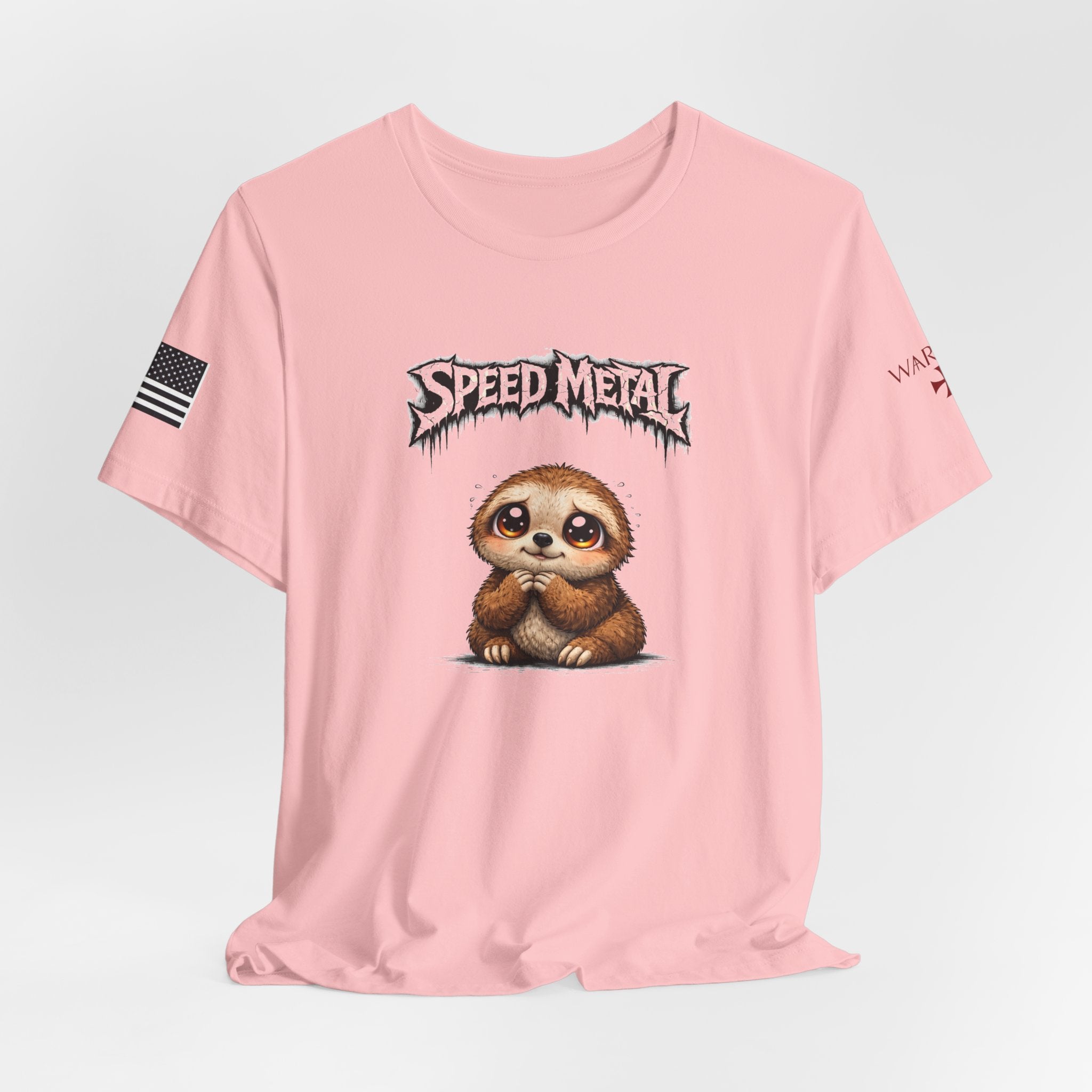 Speed Metal Sloth T-Shirt — Cute Sloth Graphic Tee for Metal Fans