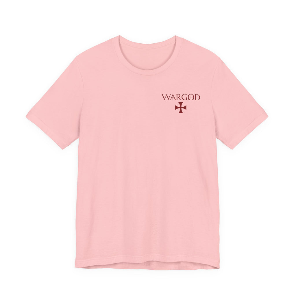 Wargod Cross Tee — "I am the Alpha and the Omega" Christian Graphic T‑Shirt