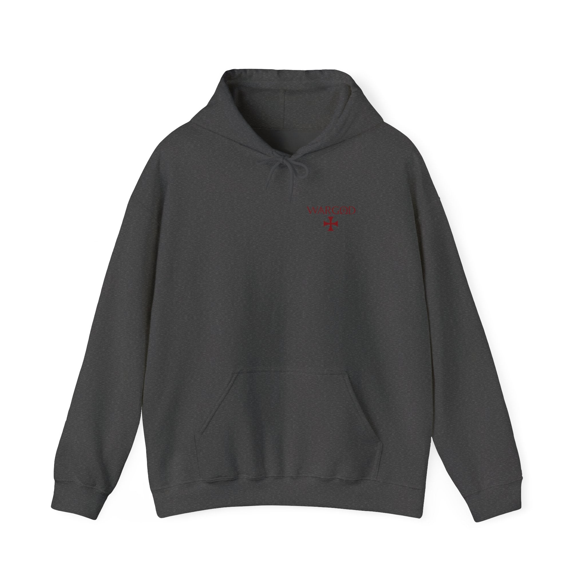 Hoodie — 'WARGOD' Cross Graphic Pullover ("I am the Alpha and the Omega")