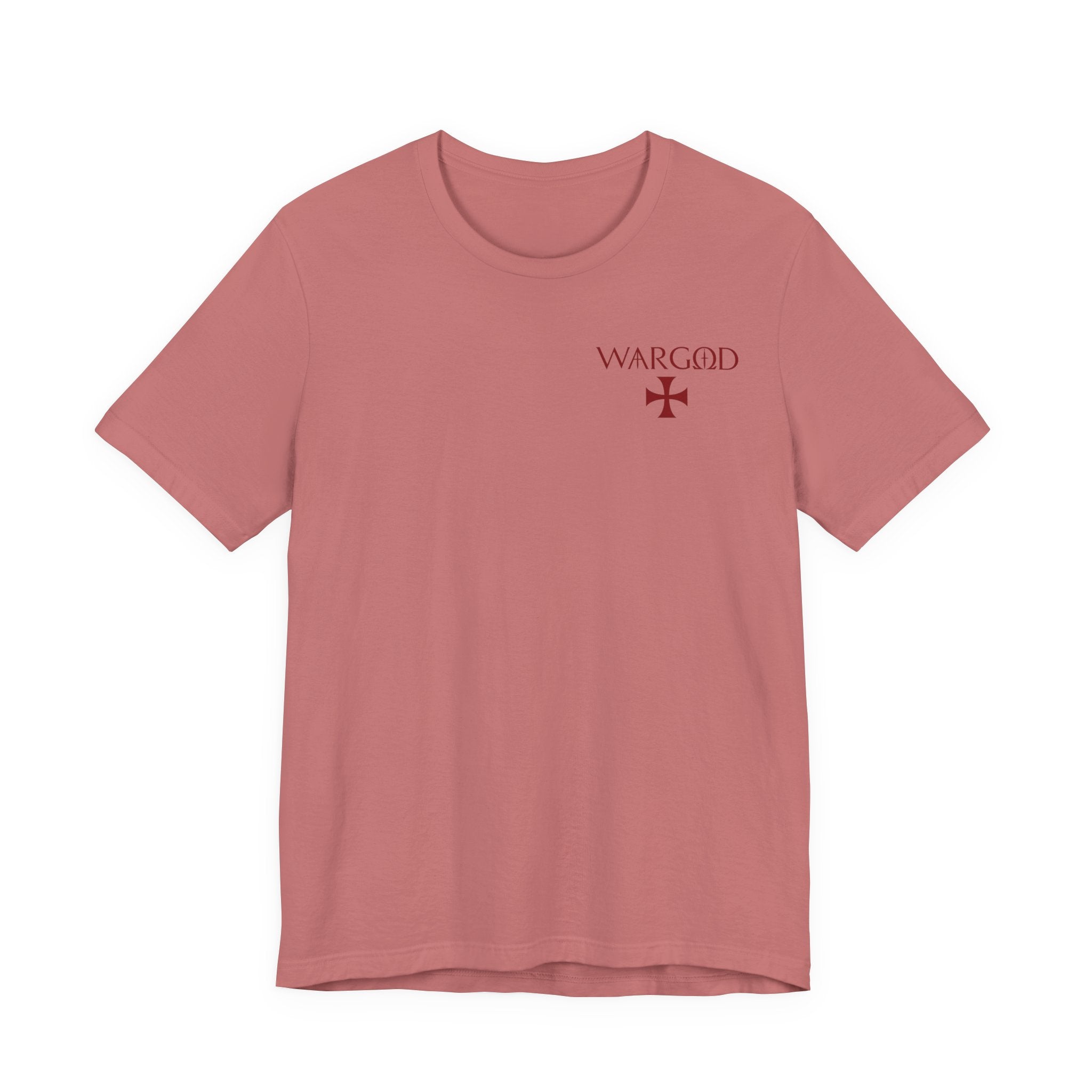 Wargod Cross Tee — "I am the Alpha and the Omega" Christian Graphic T‑Shirt