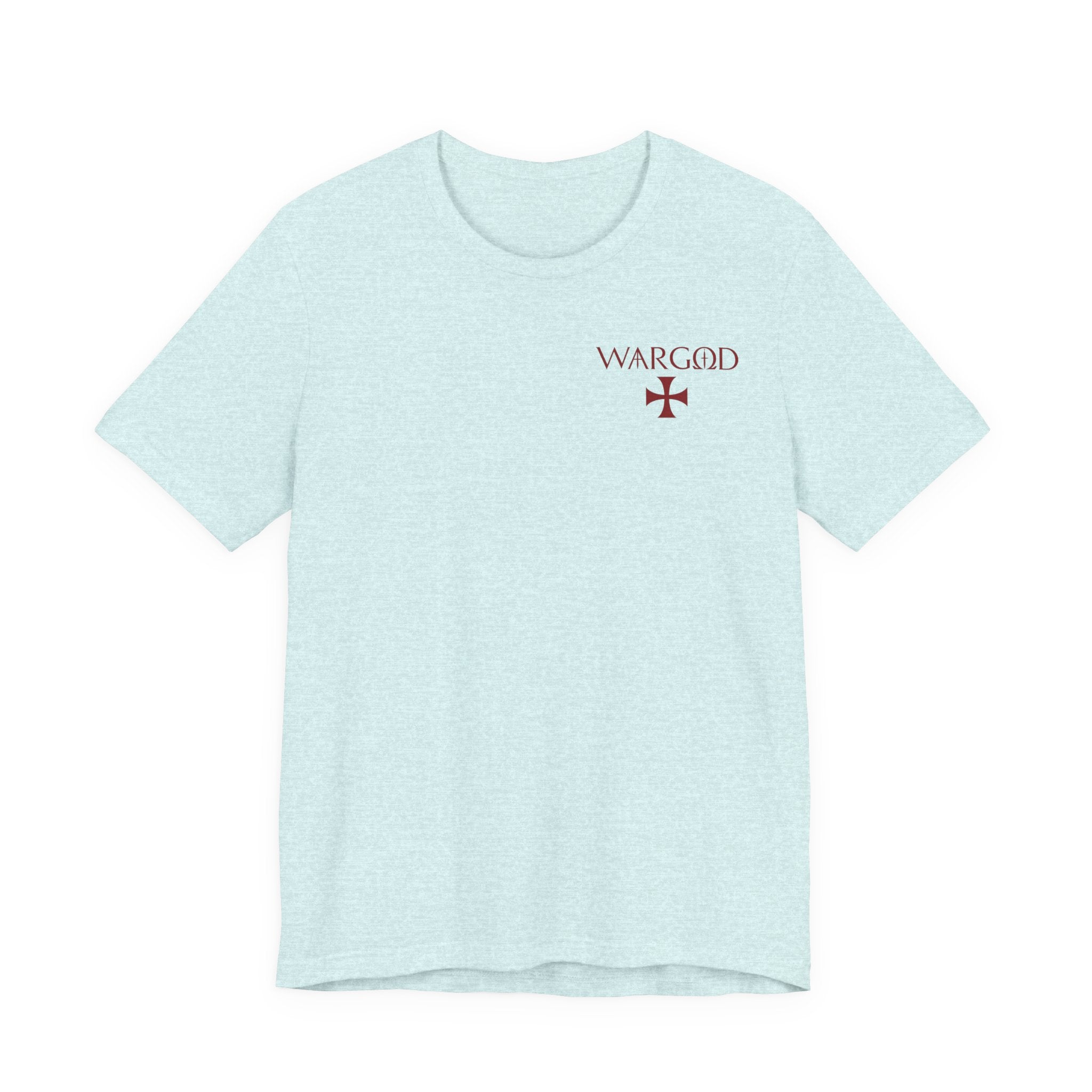Wargod Cross Tee — "I am the Alpha and the Omega" Christian Graphic T‑Shirt