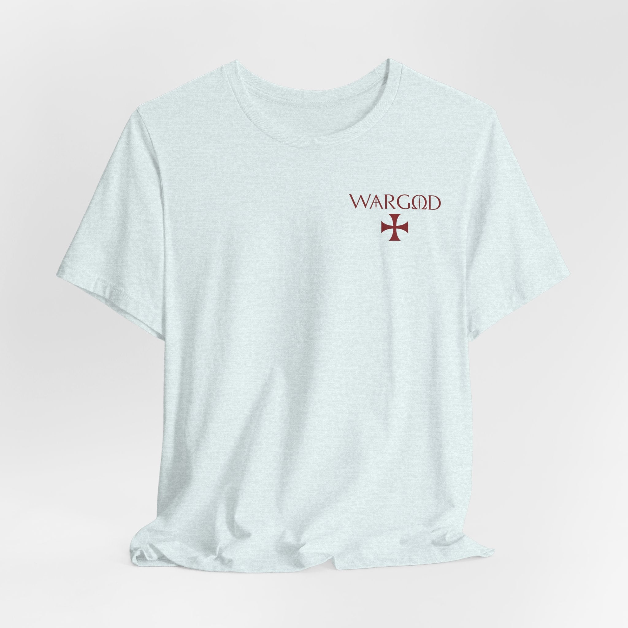 Wargod Cross Tee — "I am the Alpha and the Omega" Christian Graphic T‑Shirt
