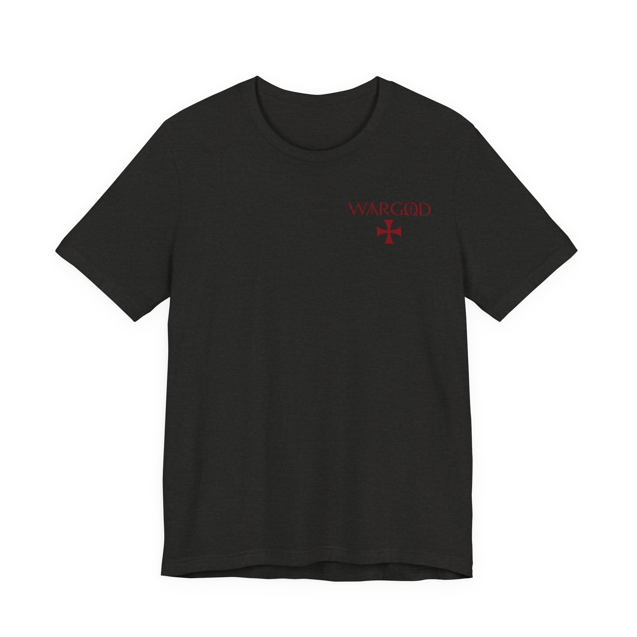 Wargod Cross Tee — "I am the Alpha and the Omega" Christian Graphic T‑Shirt