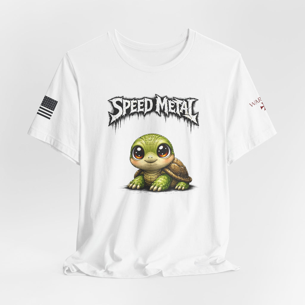 Speed Metal Turtle Tee — Cute Turtle Graphic T-Shirt