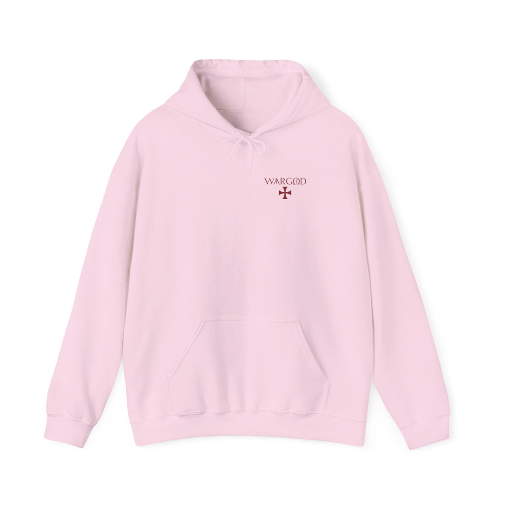 Hoodie — 'WARGOD' Cross Graphic Pullover ("I am the Alpha and the Omega")