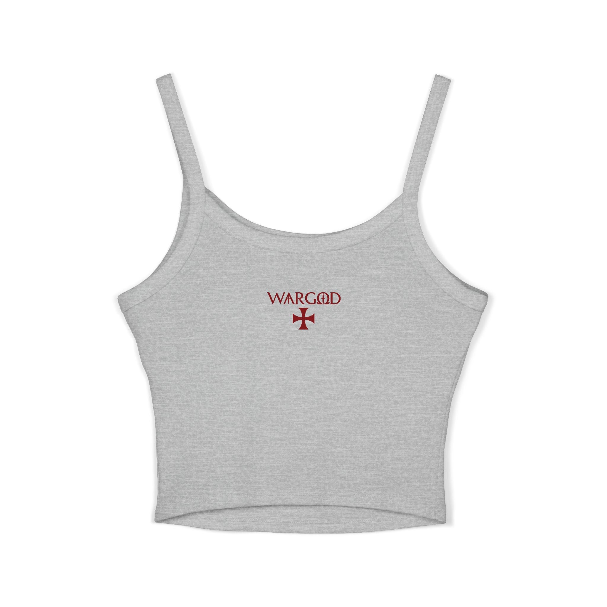 Spaghetti Tank Top — "Please Be Patient, I’m a Product of Public Schooling" Graphic