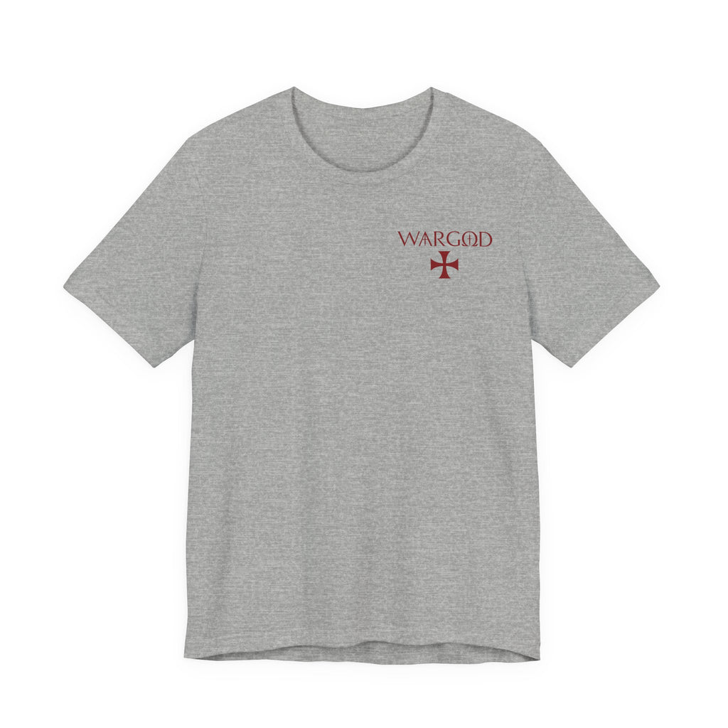 Wargod Cross Tee — "I am the Alpha and the Omega" Christian Graphic T‑Shirt