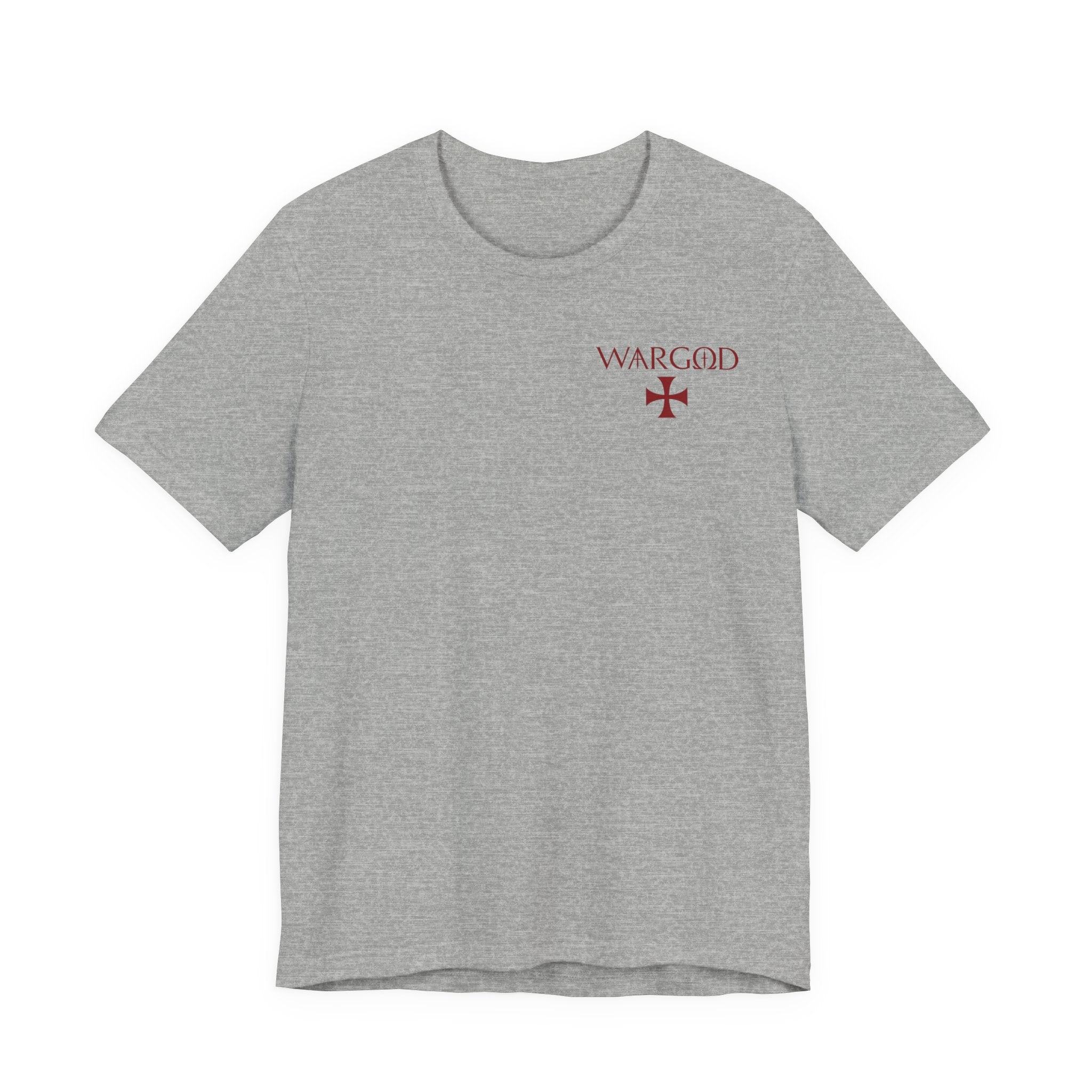 Wargod Cross Tee — "I am the Alpha and the Omega" Christian Graphic T‑Shirt