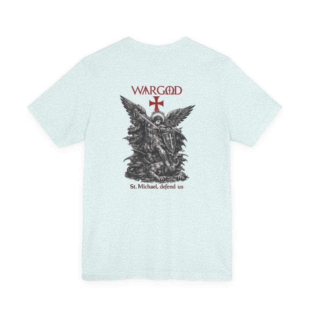 St. Michael 'WARGOD' Graphic Tee — "St. Michael, defend us"
