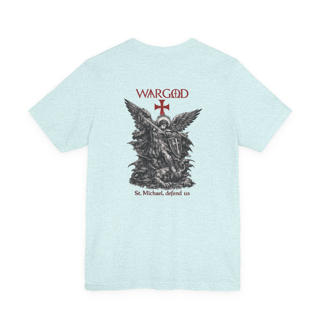 St. Michael 'WARGOD' Graphic Tee — "St. Michael, defend us"