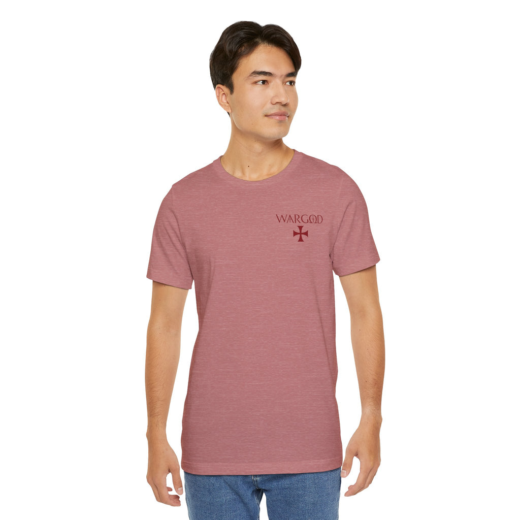 Wargod Cross Tee — "I am the Alpha and the Omega" Christian Graphic T‑Shirt