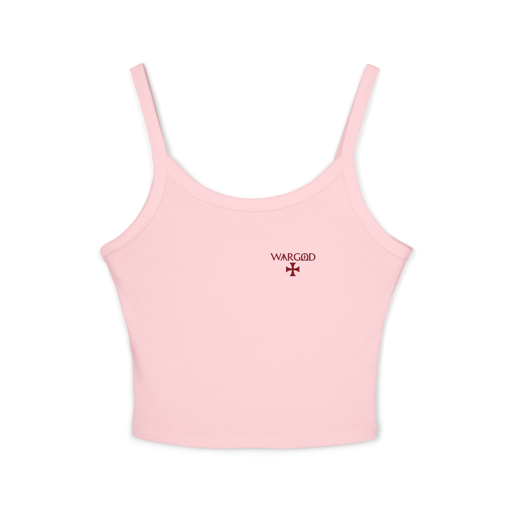 WARGOD Cross Tank — Women's Spaghetti Strap "Alpha and Omega"
