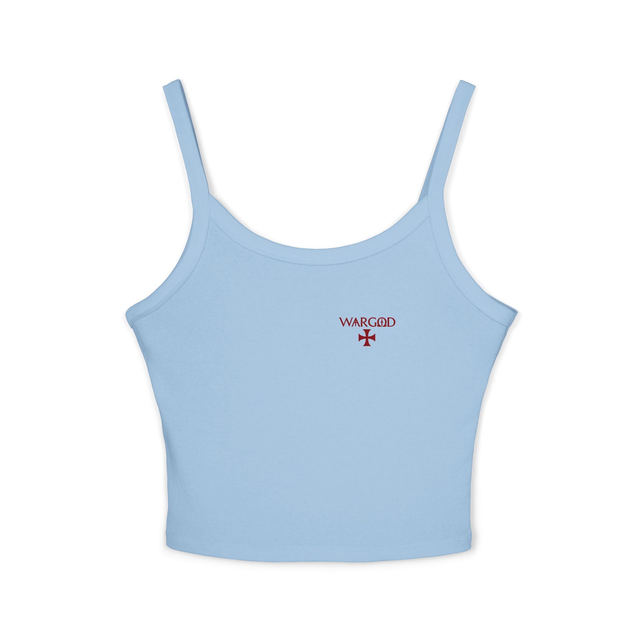 WARGOD Cross Tank — Women's Spaghetti Strap "Alpha and Omega"