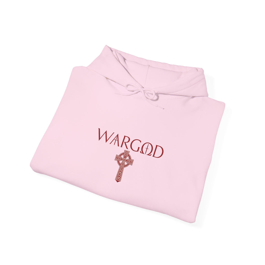 WARGOD Celtic Cross Hoodie – Minimal Viking Rune Graphic Pullover