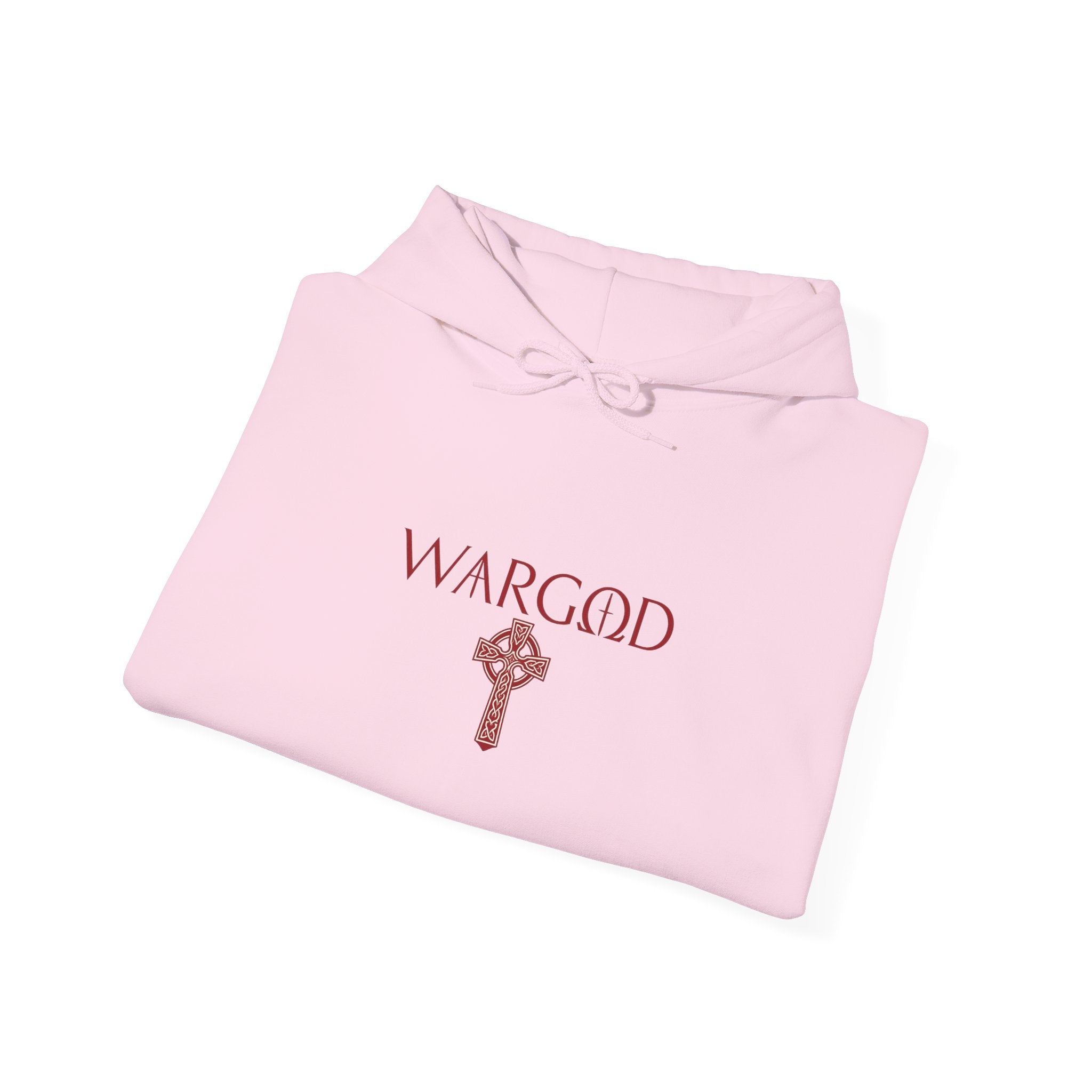 WARGOD Celtic Cross Hoodie – Minimal Viking Rune Graphic Pullover