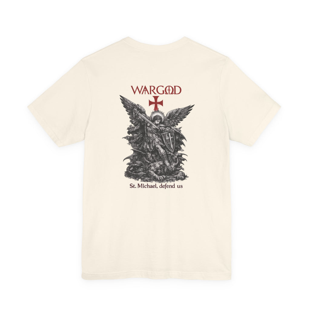 St. Michael 'WARGOD' Graphic Tee — "St. Michael, defend us"