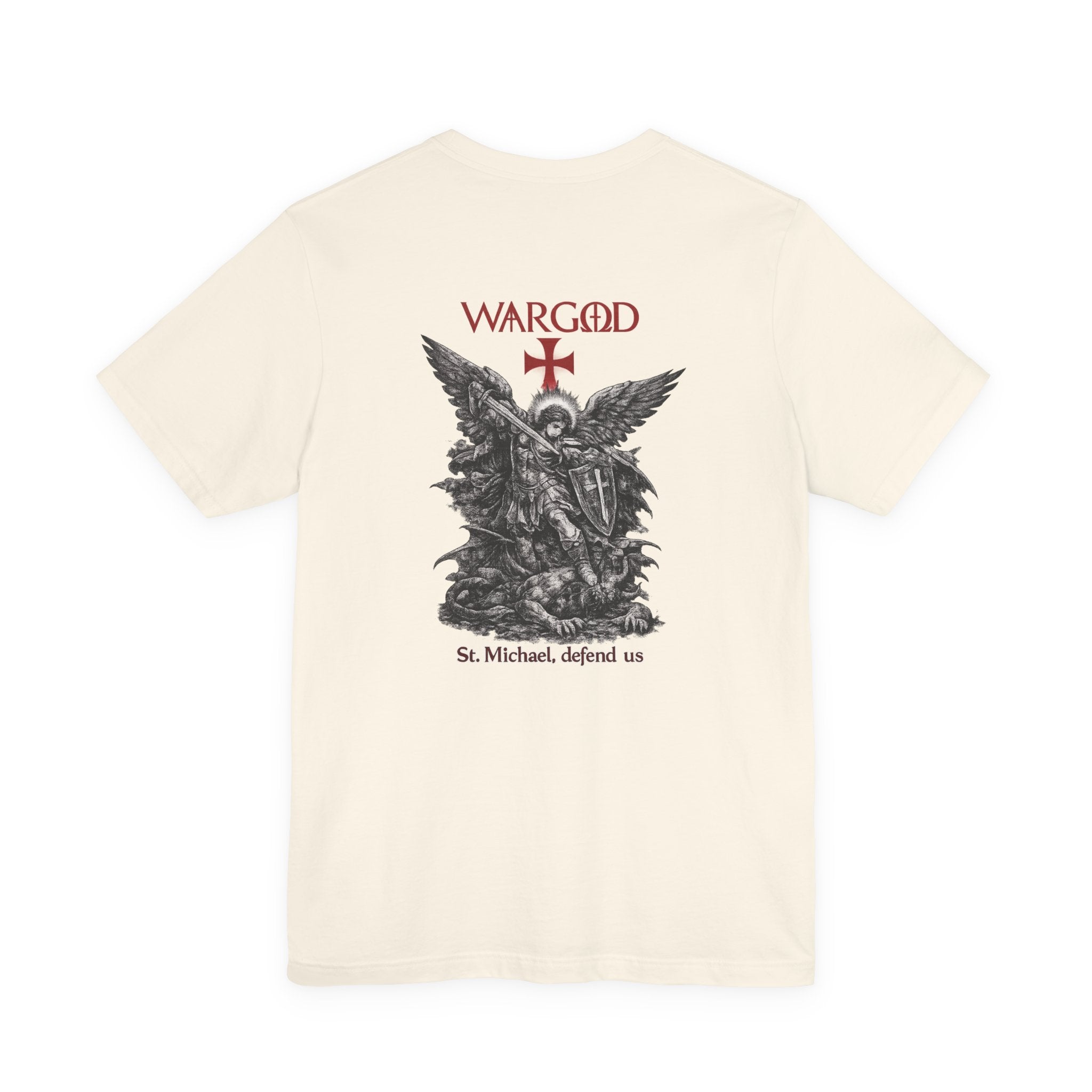 St. Michael 'WARGOD' Graphic Tee — "St. Michael, defend us"