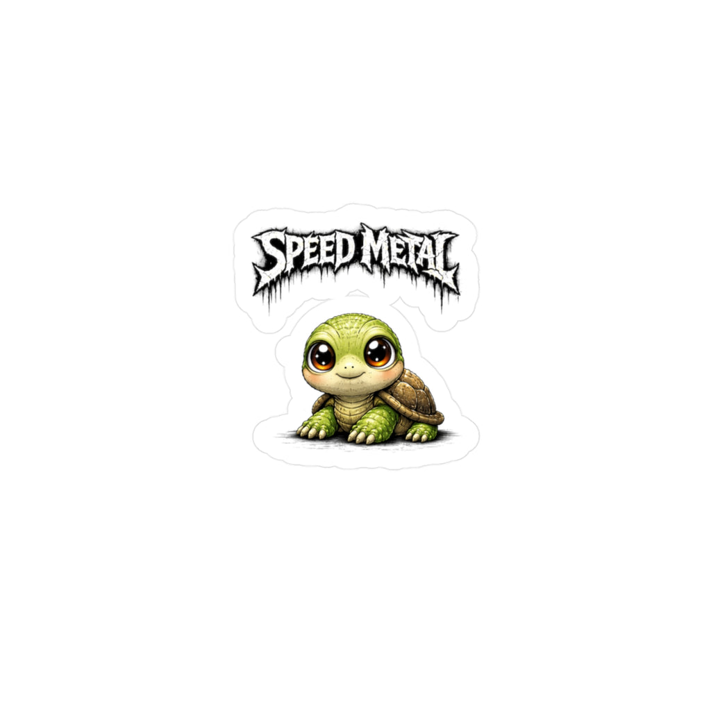 Speed Metal Turtle Vinyl Decal — Cute Turtle Sticker for Laptops, Cars & Water Bottles