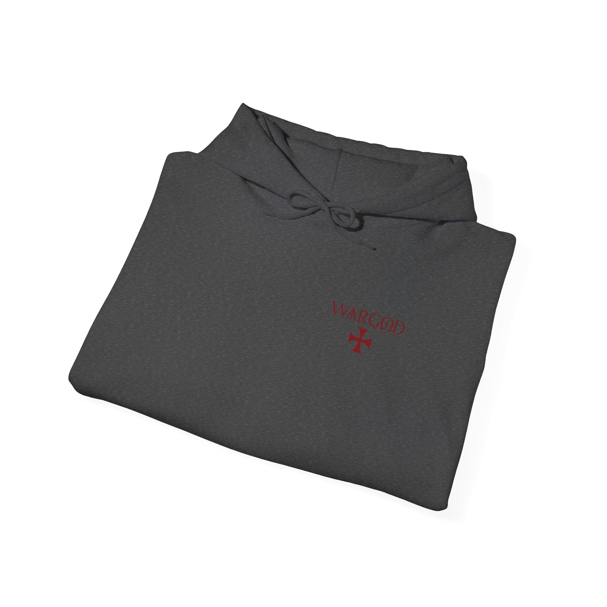 Hoodie — 'WARGOD' Cross Graphic Pullover ("I am the Alpha and the Omega")