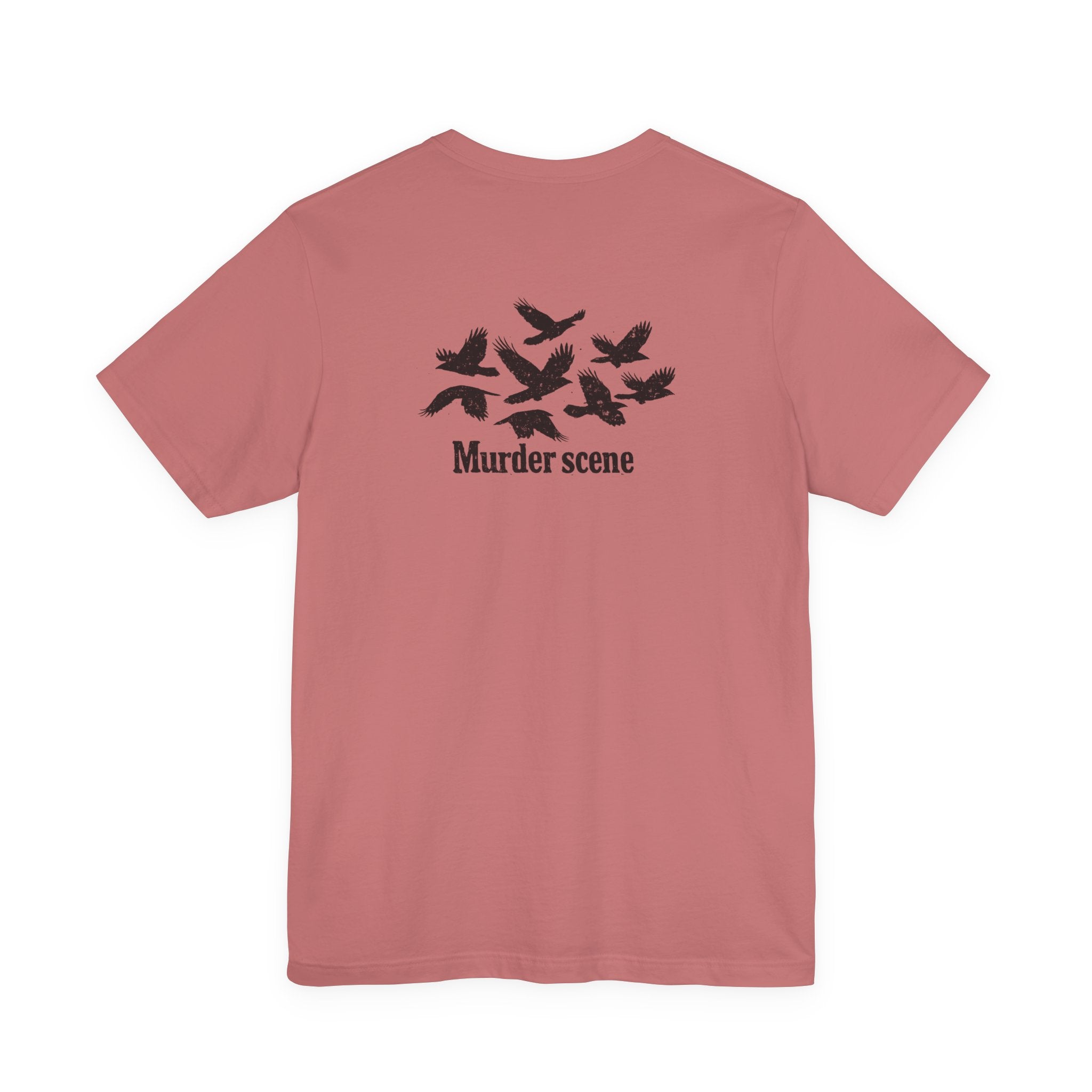 Murder Scene Raven Tee — Wargod Chest Logo Graphic T-Shirt