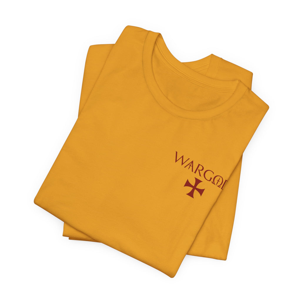 Wargod Cross Tee — "I am the Alpha and the Omega" Christian Graphic T‑Shirt