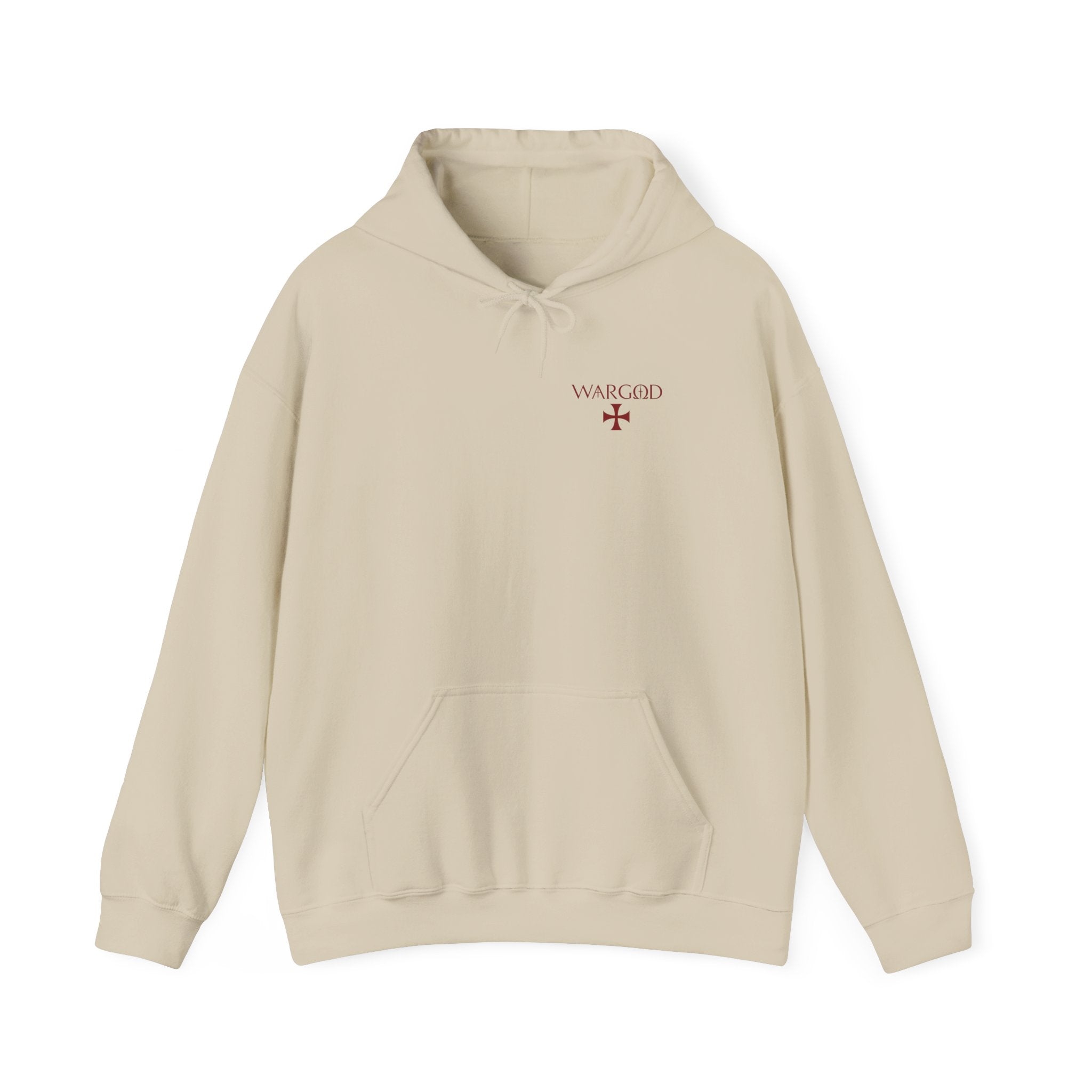 Hoodie — 'WARGOD' Cross Graphic Pullover ("I am the Alpha and the Omega")