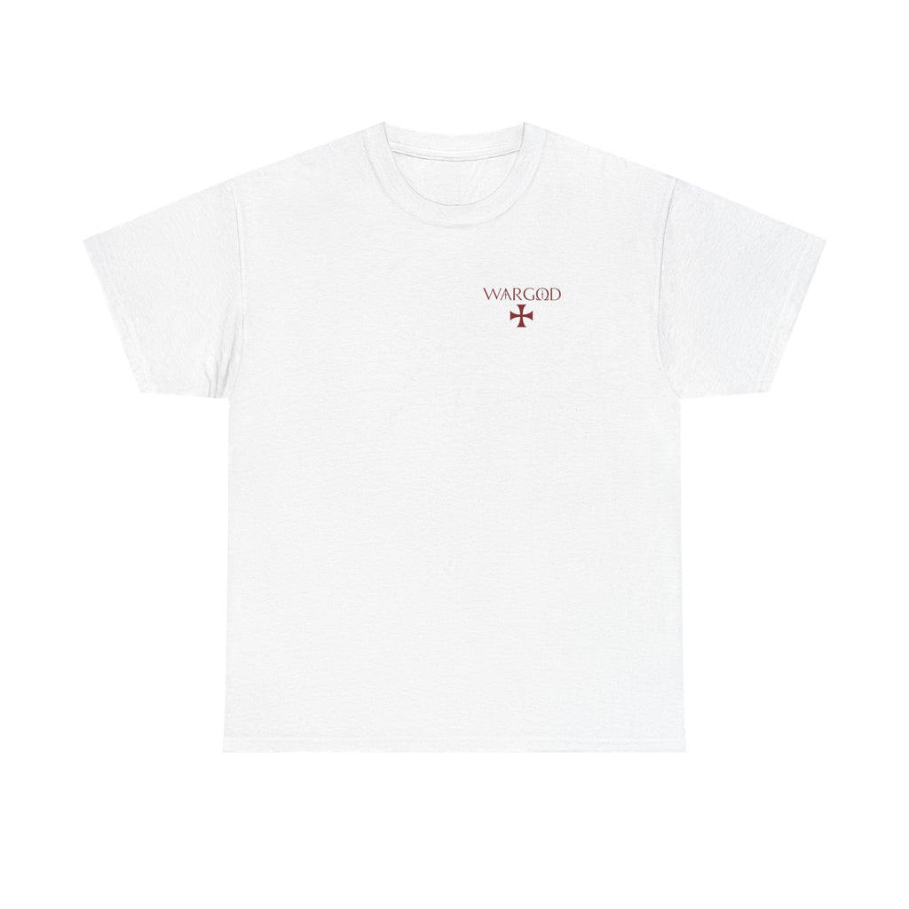WARGOD Cross Tee — Scripture "Woe unto them that call evil good" Cotton T‑Shirt