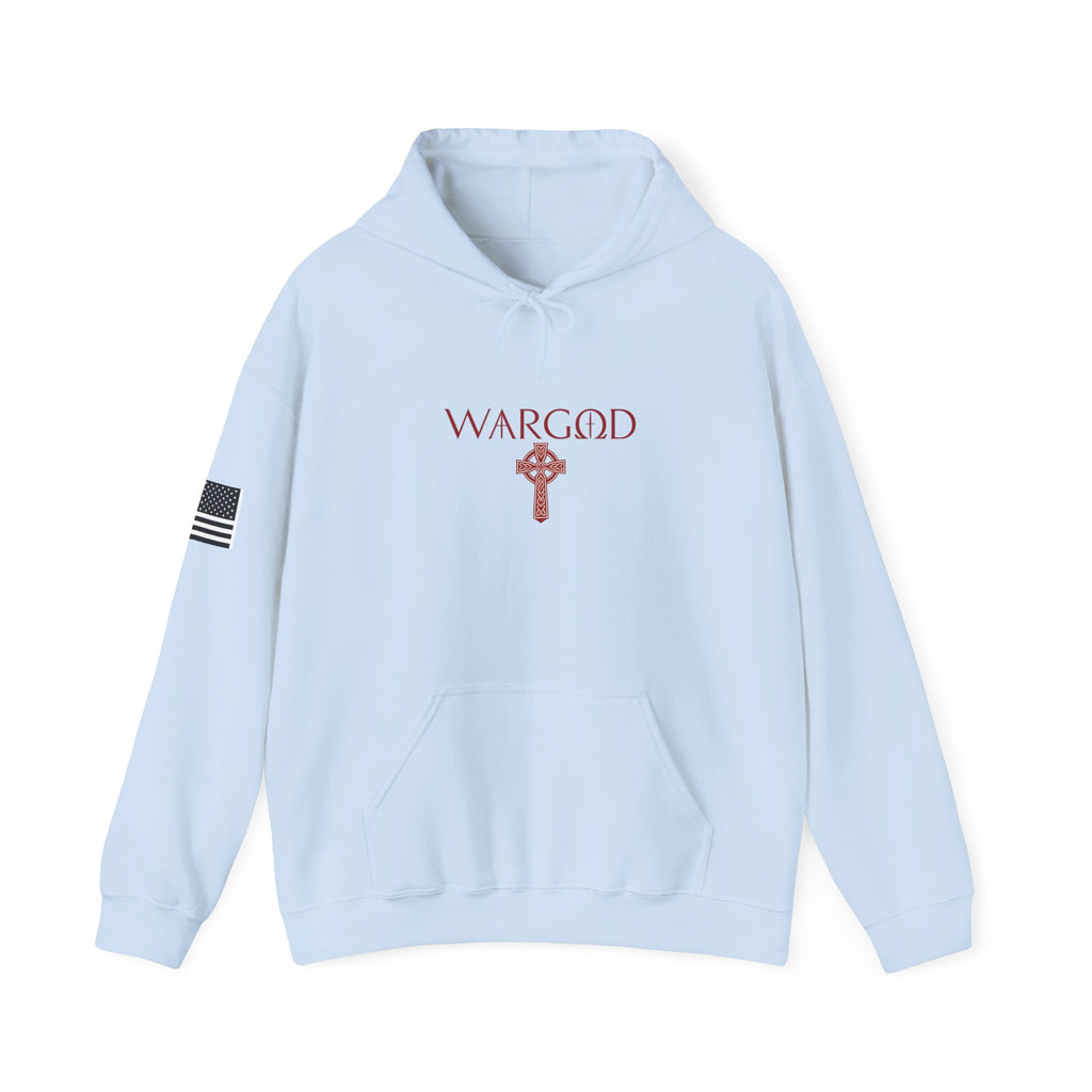 WARGOD Celtic Cross Hoodie – Minimal Viking Rune Graphic Pullover