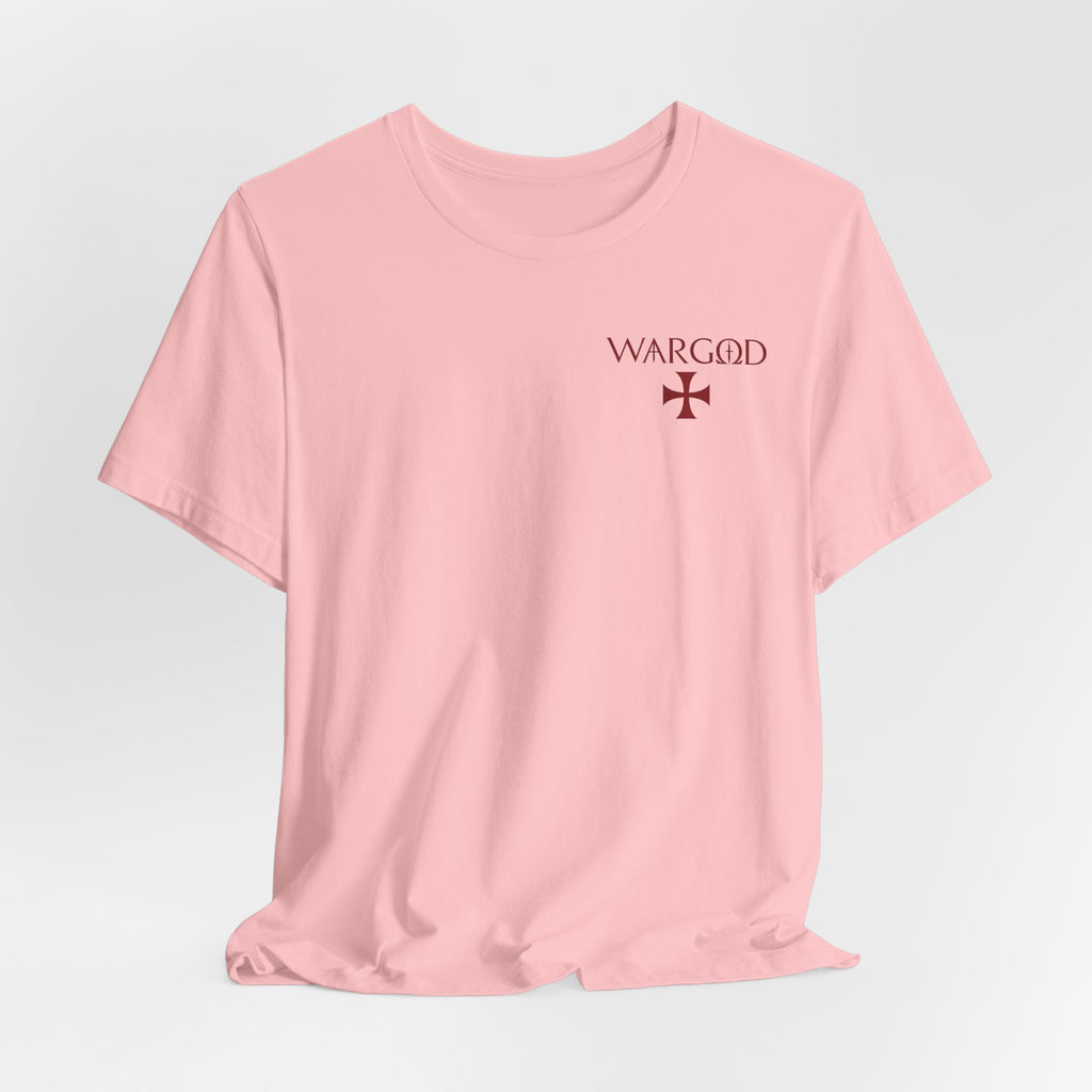 Wargod Cross Tee — "I am the Alpha and the Omega" Christian Graphic T‑Shirt