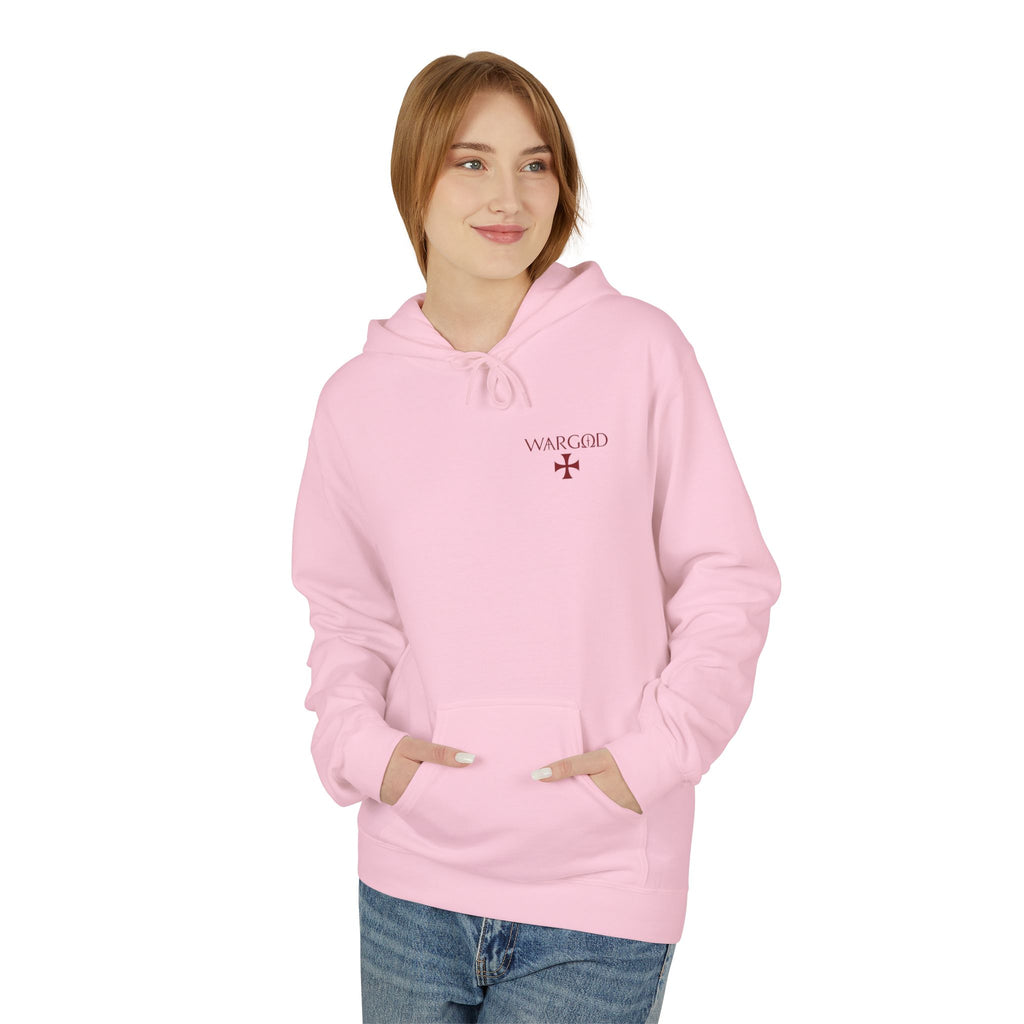 WARGOD Cross Hoodie — "I Am the Alpha and the Omega" Graphic Hoodie