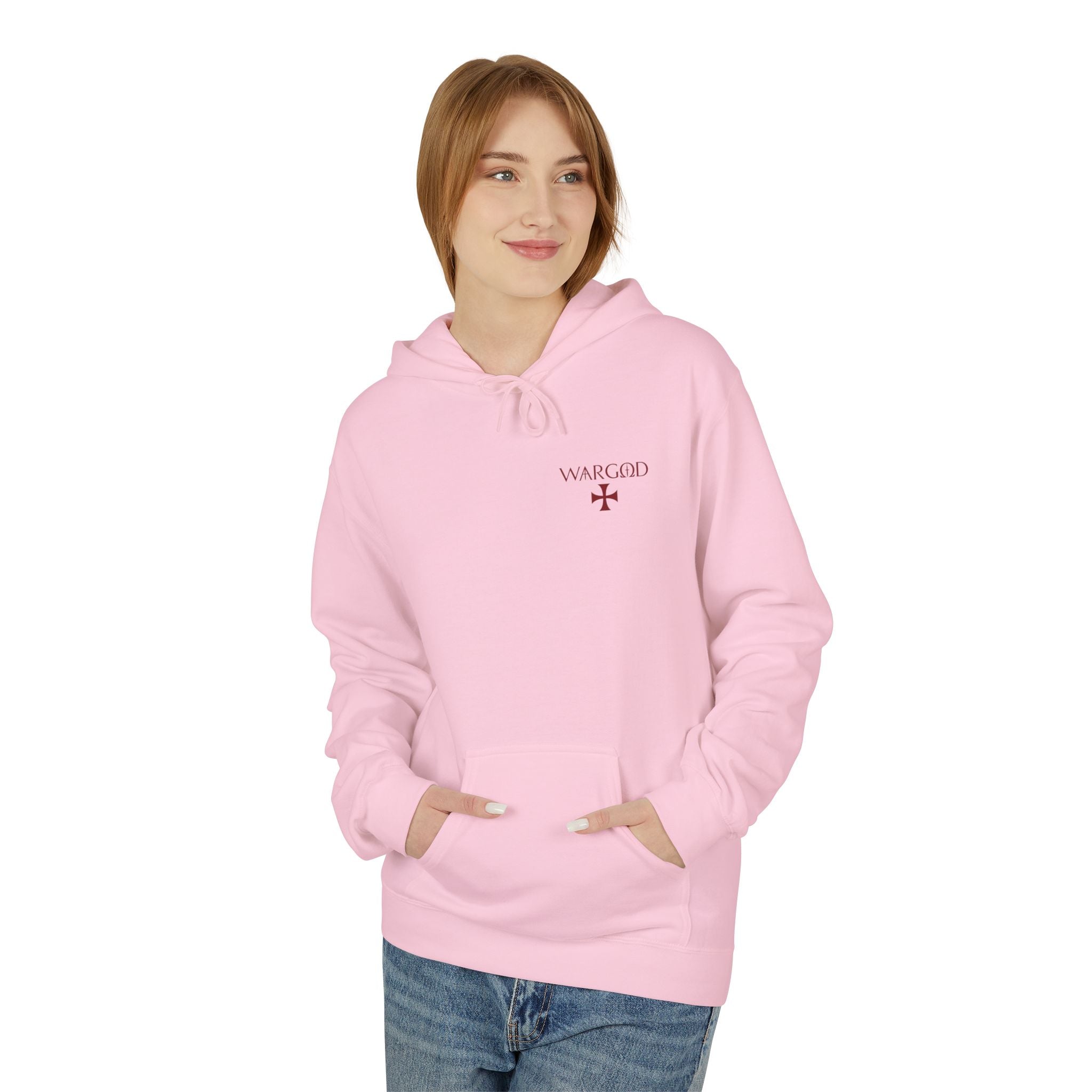 WARGOD Cross Hoodie — "I Am the Alpha and the Omega" Graphic Hoodie