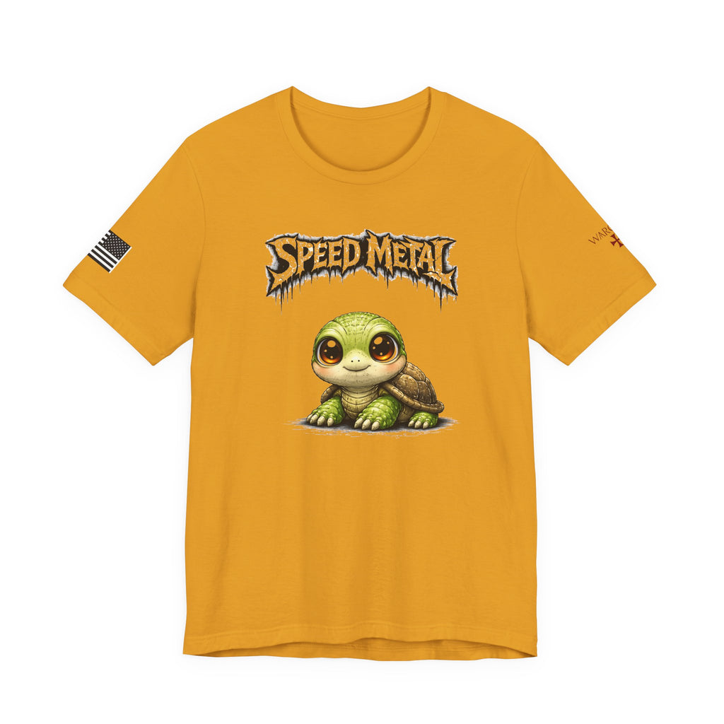 Speed Metal Turtle Tee — Cute Turtle Graphic T-Shirt