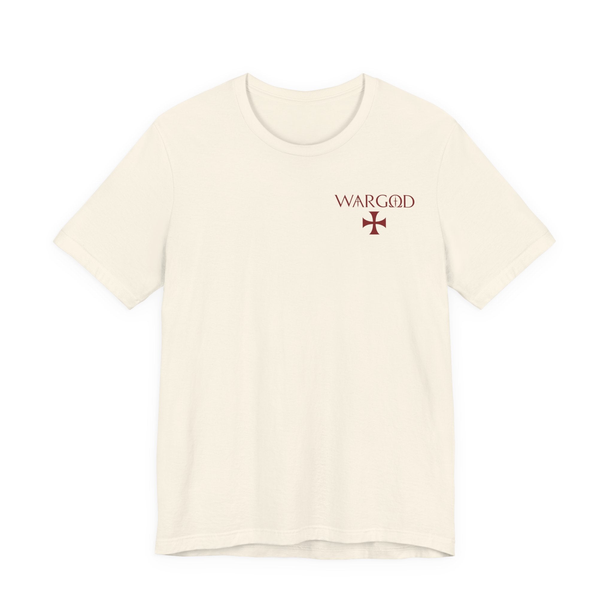 Wargod Cross Tee — "I am the Alpha and the Omega" Christian Graphic T‑Shirt