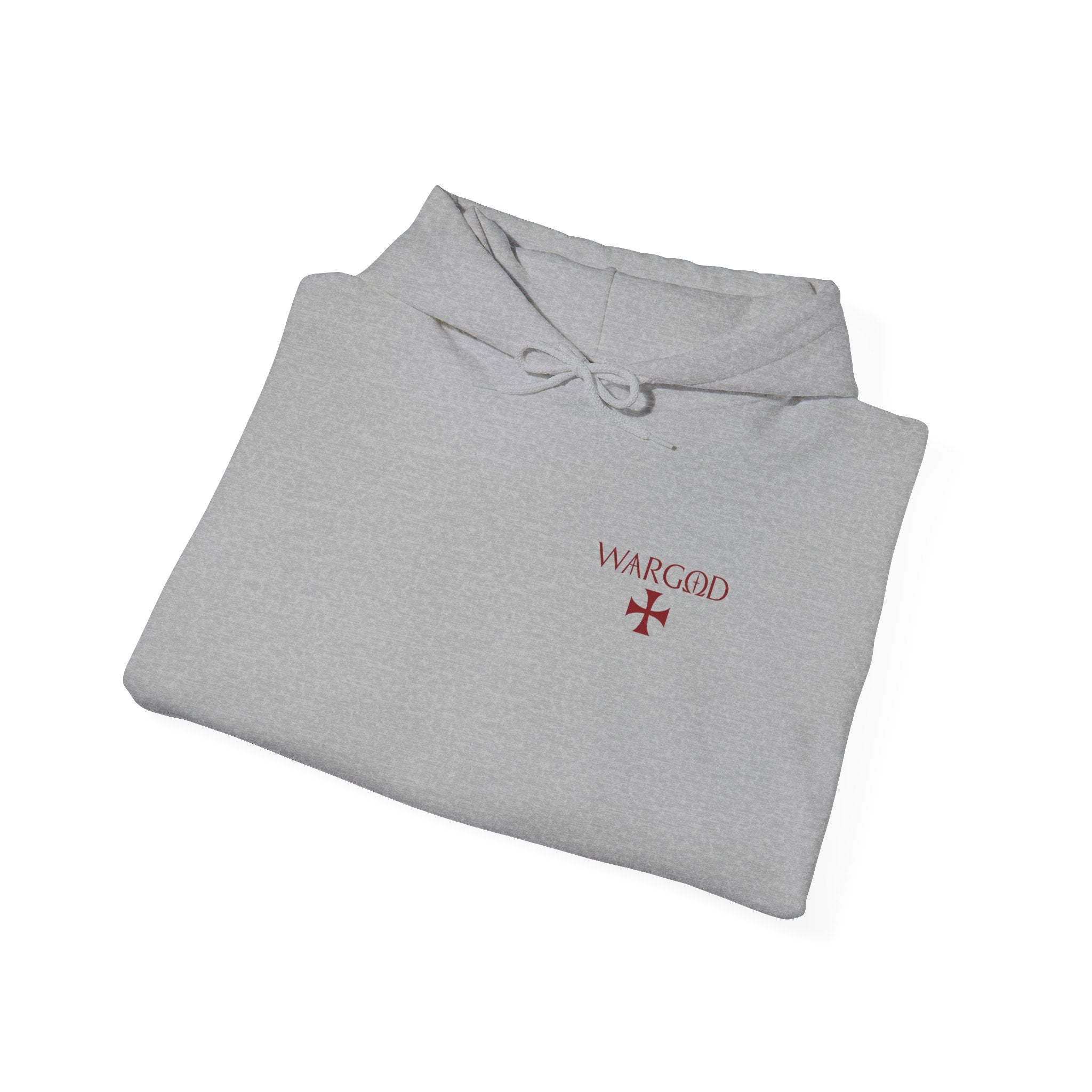 Hoodie — 'WARGOD' Cross Graphic Pullover ("I am the Alpha and the Omega")