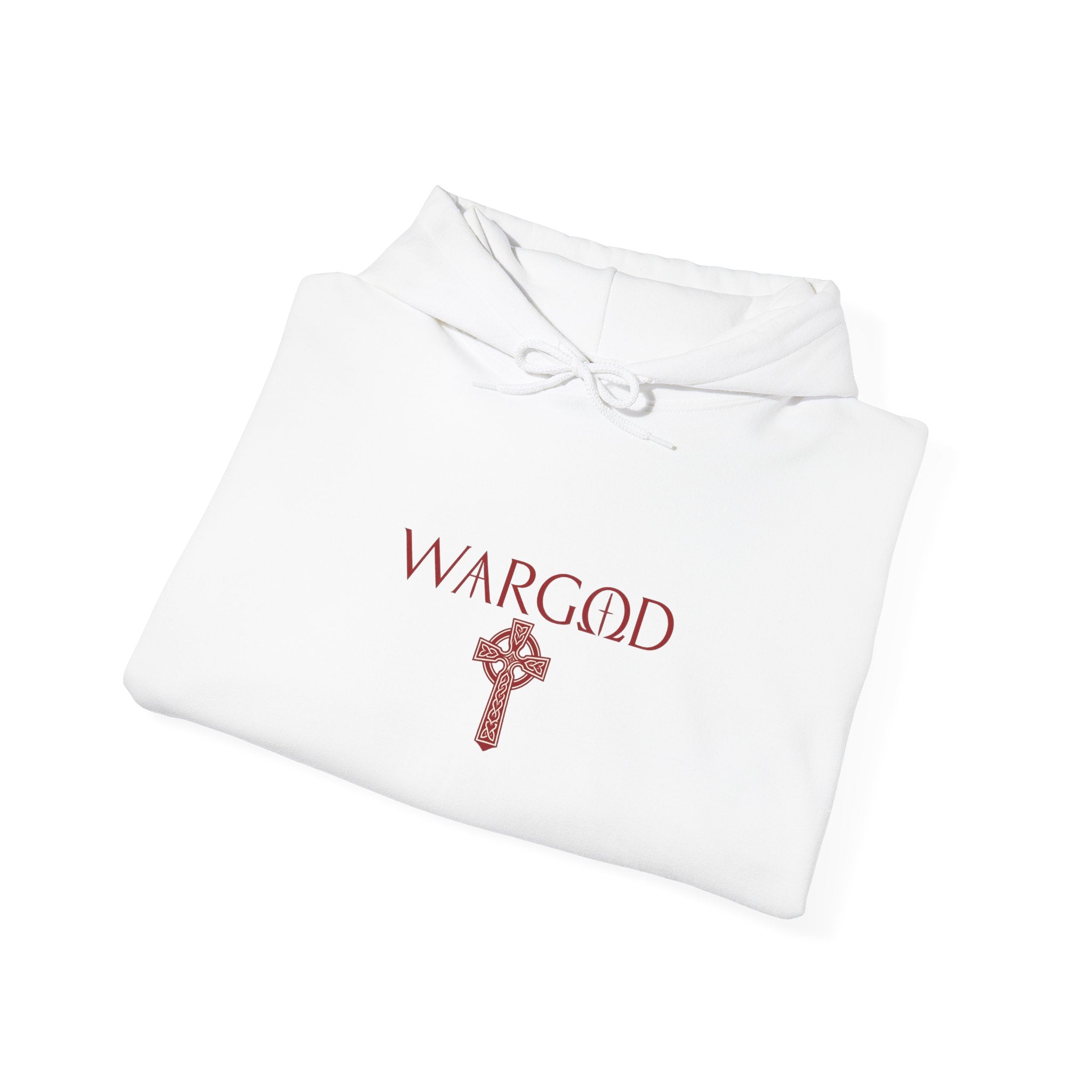 WARGOD Celtic Cross Hoodie – Minimal Viking Rune Graphic Pullover