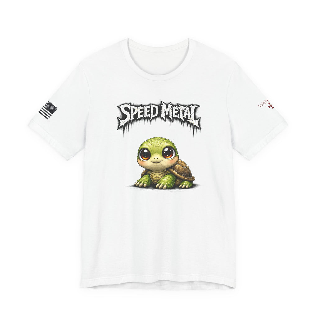 Speed Metal Turtle Tee — Cute Turtle Graphic T-Shirt