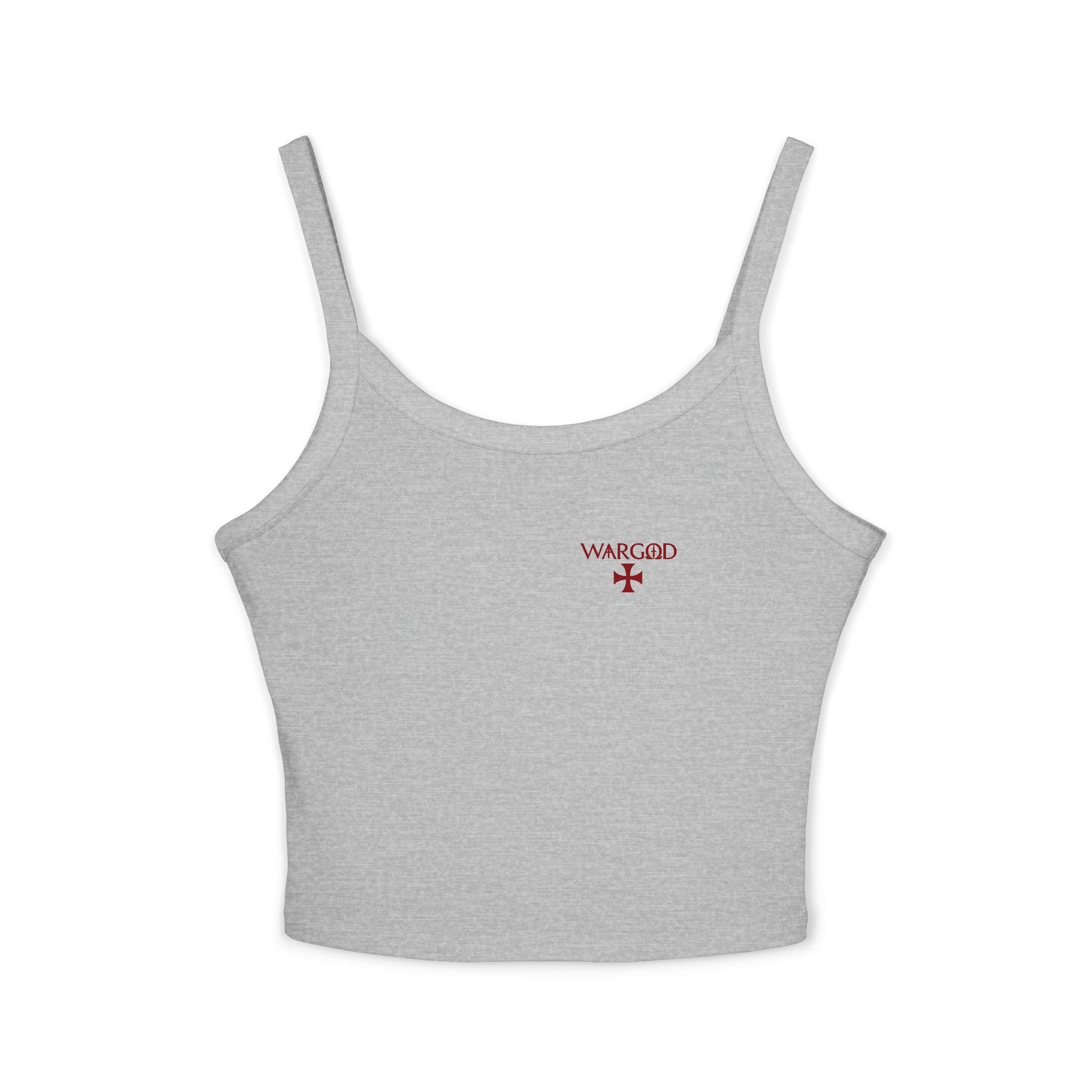 WARGOD Cross Tank — Women's Spaghetti Strap "Alpha and Omega"