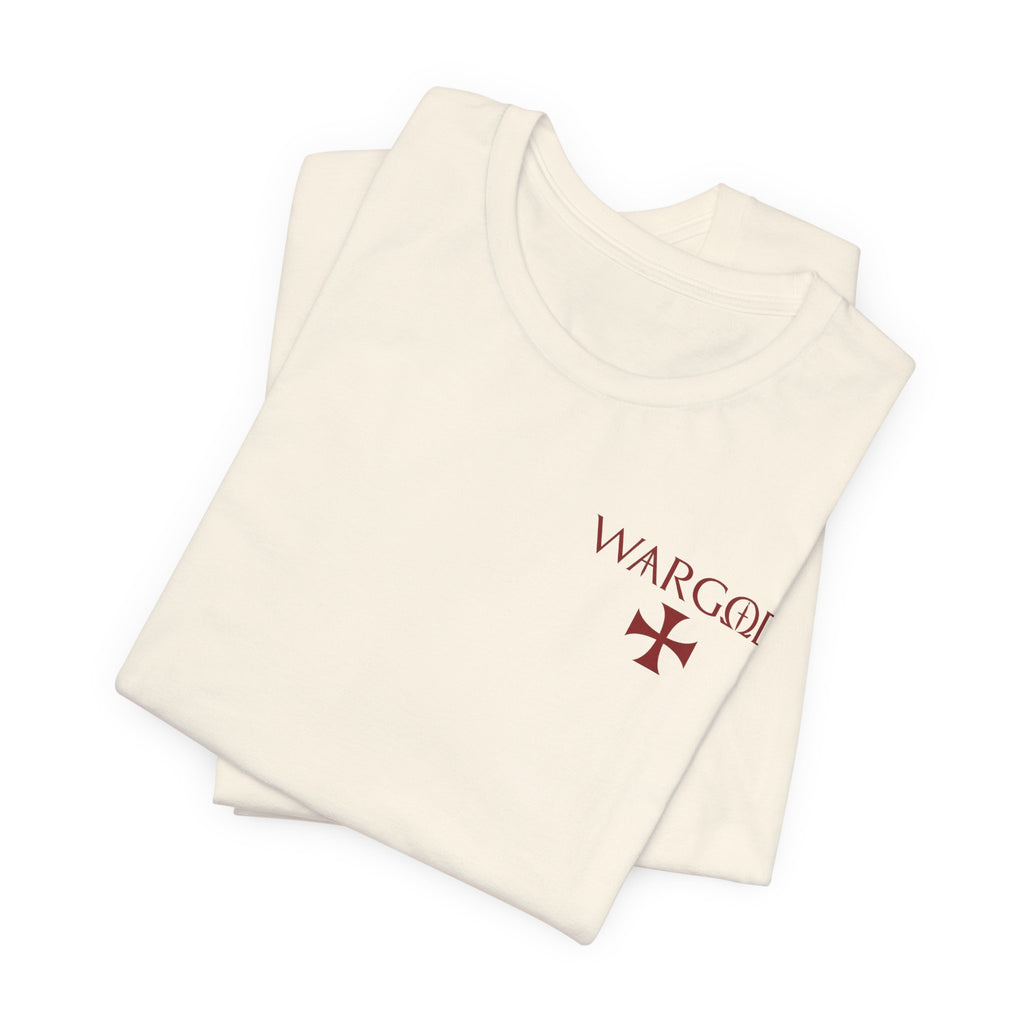 Wargod Cross Tee — "I am the Alpha and the Omega" Christian Graphic T‑Shirt