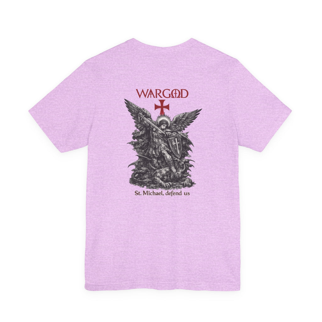 St. Michael 'WARGOD' Graphic Tee — "St. Michael, defend us"